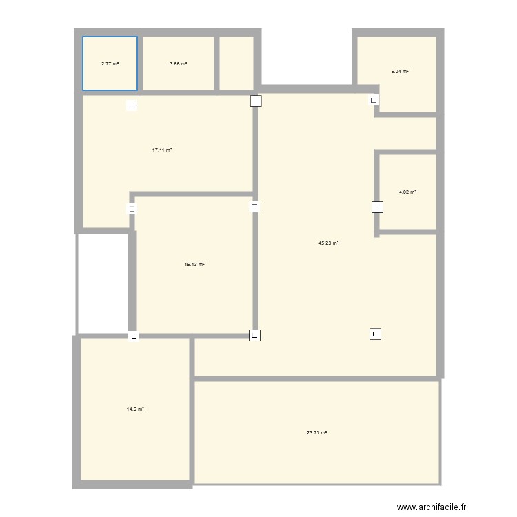 ESSAI 3 DIMINUTION DE SURFACE. Plan de 0 pièce et 0 m2