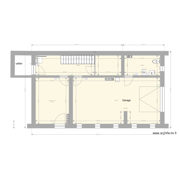 CHANTELAC PRUNIERES RDC. Plan de 0 pièce et 0 m2