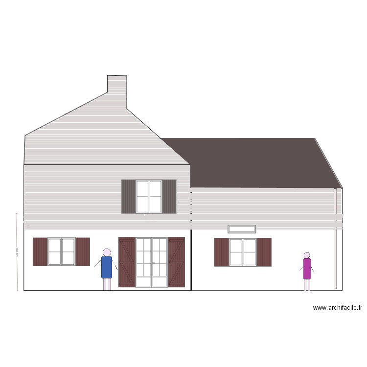 Marzan façade ouest. Plan de 0 pièce et 0 m2