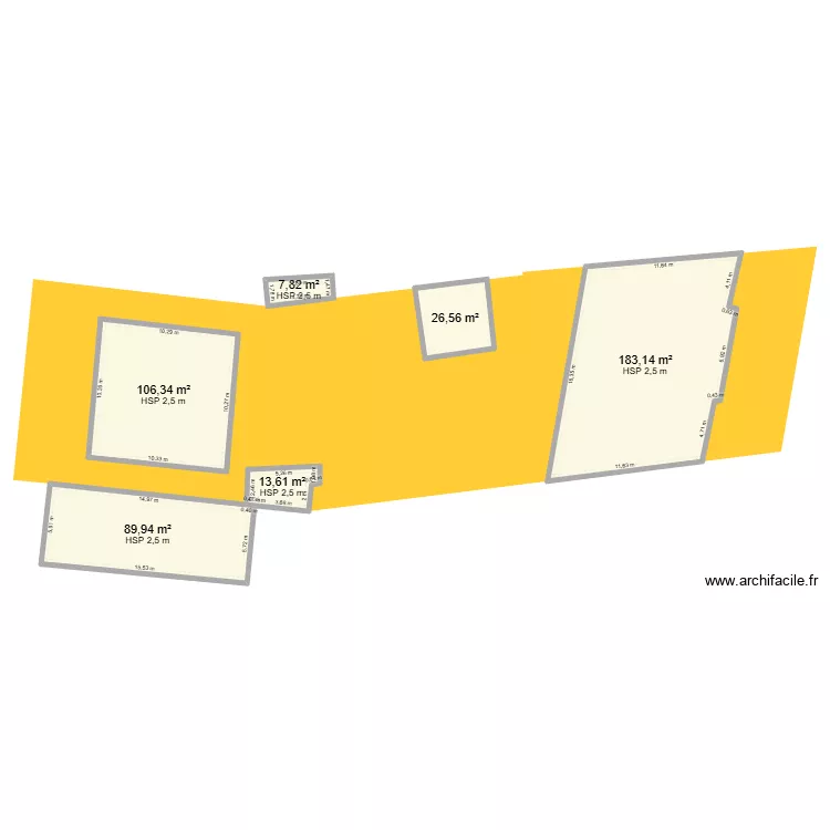 ISA. Plan de 6 pièces et 427 m²