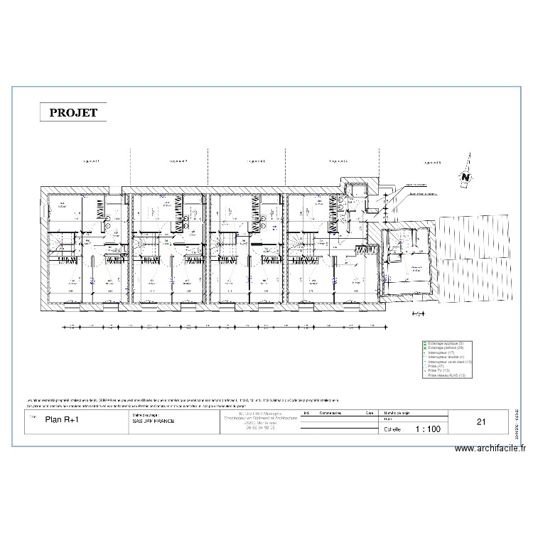 R1 5 Logements. Plan de 0 pièce et 0 m2