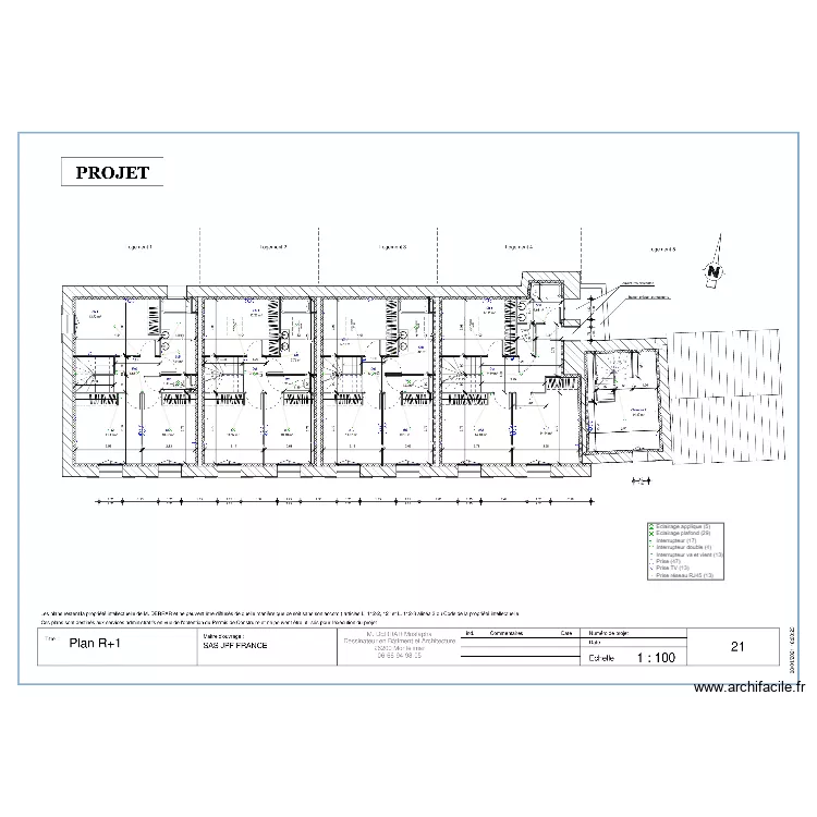 R1 5 Logements. Plan de 