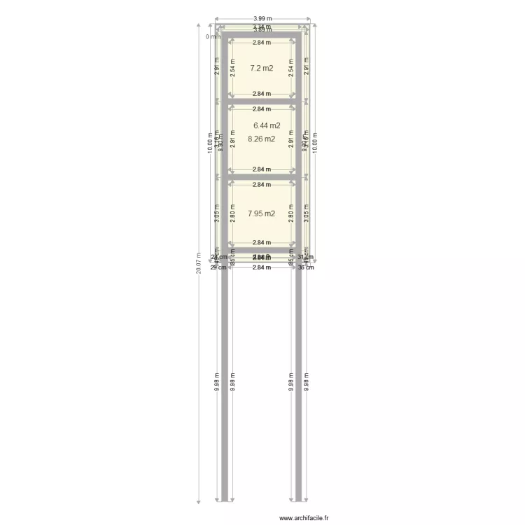 entr&eacute;e servitude. Plan de 