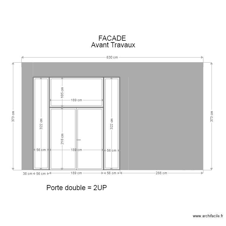 Facade Avant 1. Plan de 0 pièce et 0 m2