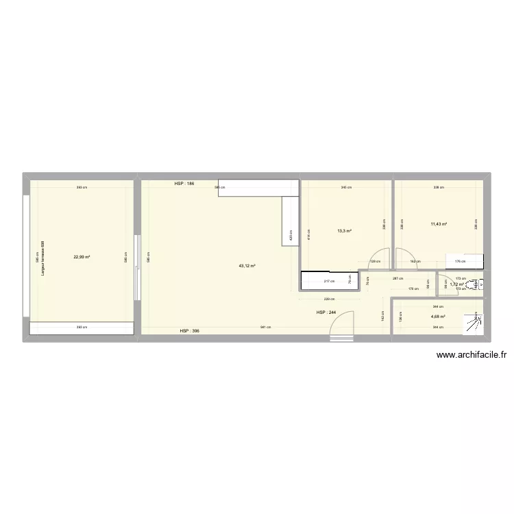 Appartement T3 St Geoirs. Plan de 