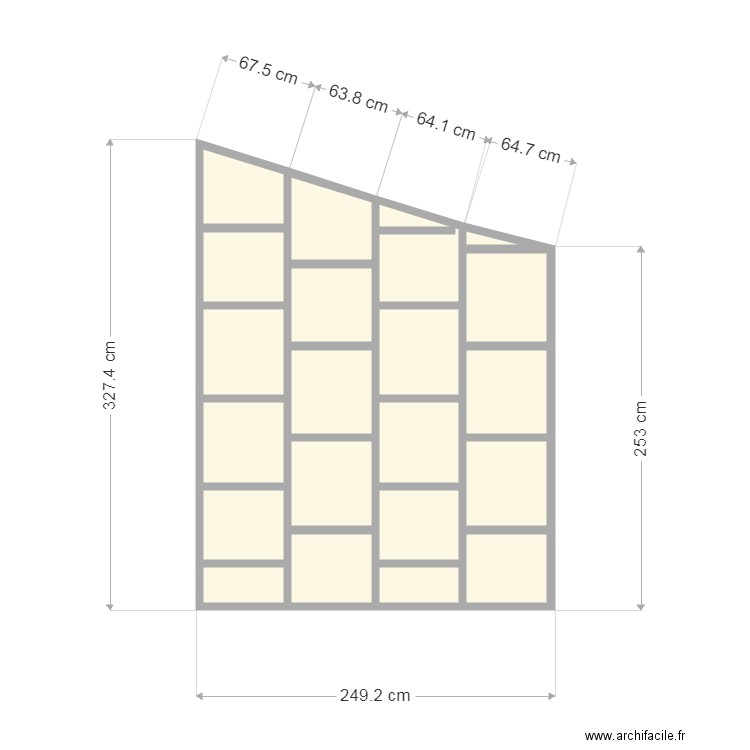 Mur abri bus coté. Plan de 0 pièce et 0 m2