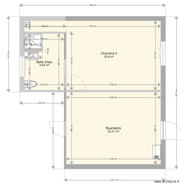 sous sol Lecosquer. Plan de 0 pièce et 0 m2