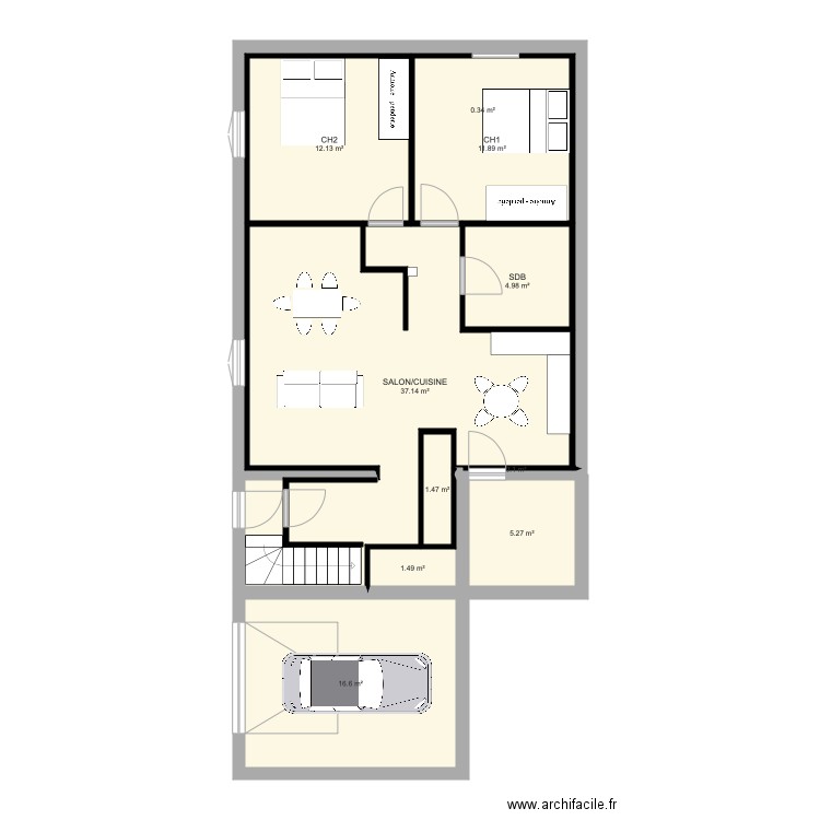 Appart montauban bas 2. Plan de 0 pièce et 0 m2