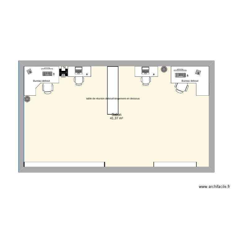 bureau . Plan de 0 pièce et 0 m2