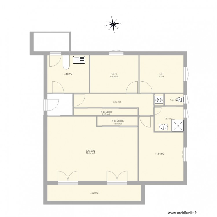 Appt. Plan de 0 pièce et 0 m2