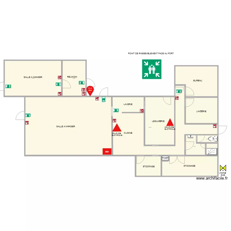 POSTOFORT CANTINE BIS. Plan de 