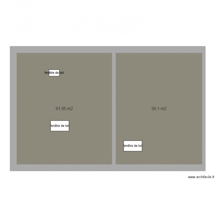 3ème étage existant. Plan de 0 pièce et 0 m2