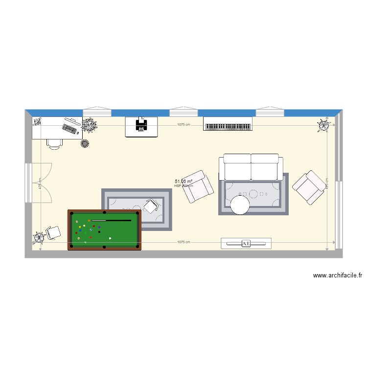 salle commune. Plan de 0 pièce et 0 m2