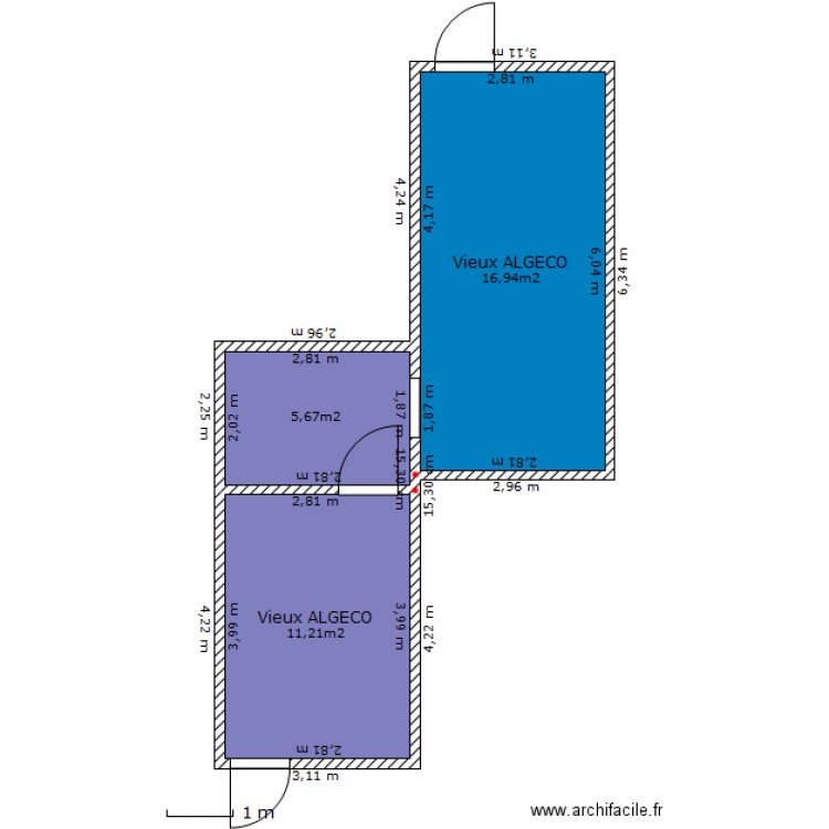 Vieux ALGECO péage. Plan de 0 pièce et 0 m2