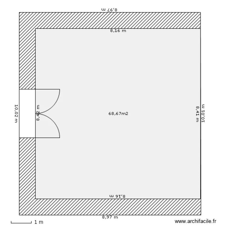 volume garage. Plan de volume garage. Plan de