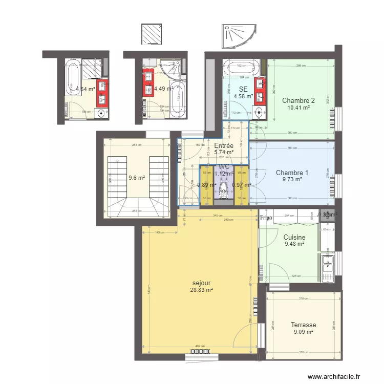 Appart cebazat V1. Plan de 