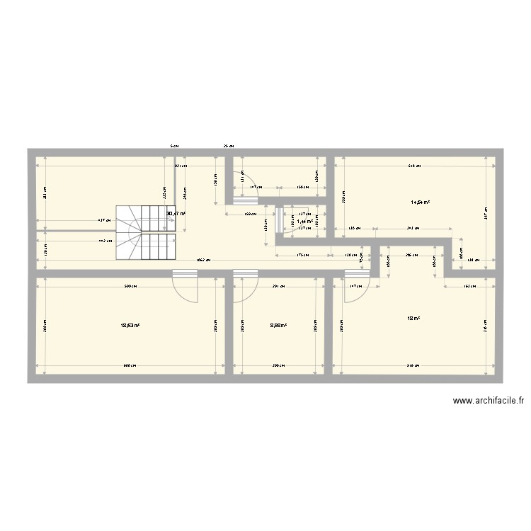 Maison Magnanville étage 1. Plan de 0 pièce et 0 m2