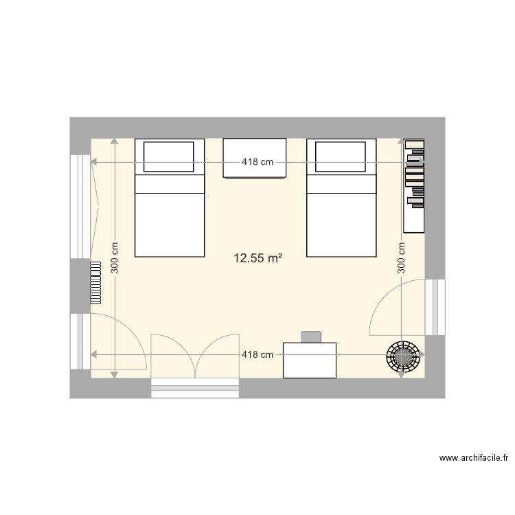 Chambre Adelaide et Baptiste. Plan de 0 pièce et 0 m2