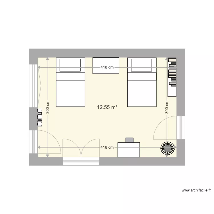 Chambre Adelaide et Baptiste. Plan de Chambre Adelaide et Baptiste. Plan de