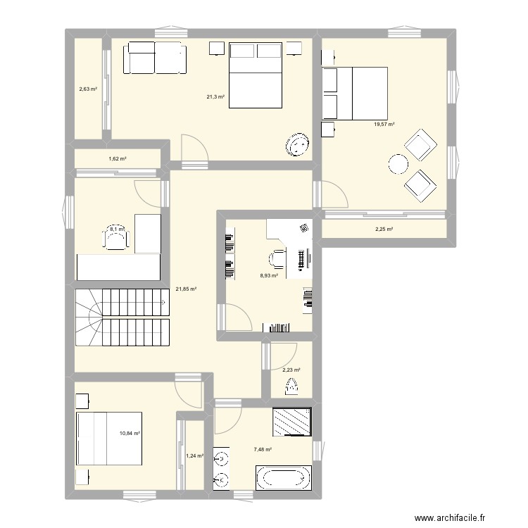 Nouvelle maison Etage. Plan de 0 pièce et 0 m2