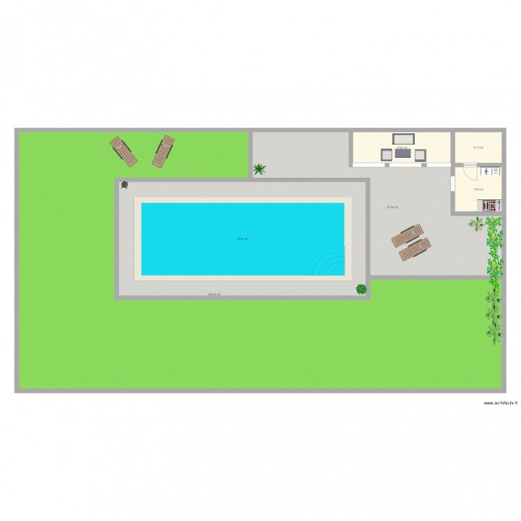 piscine. Plan de 0 pièce et 0 m2