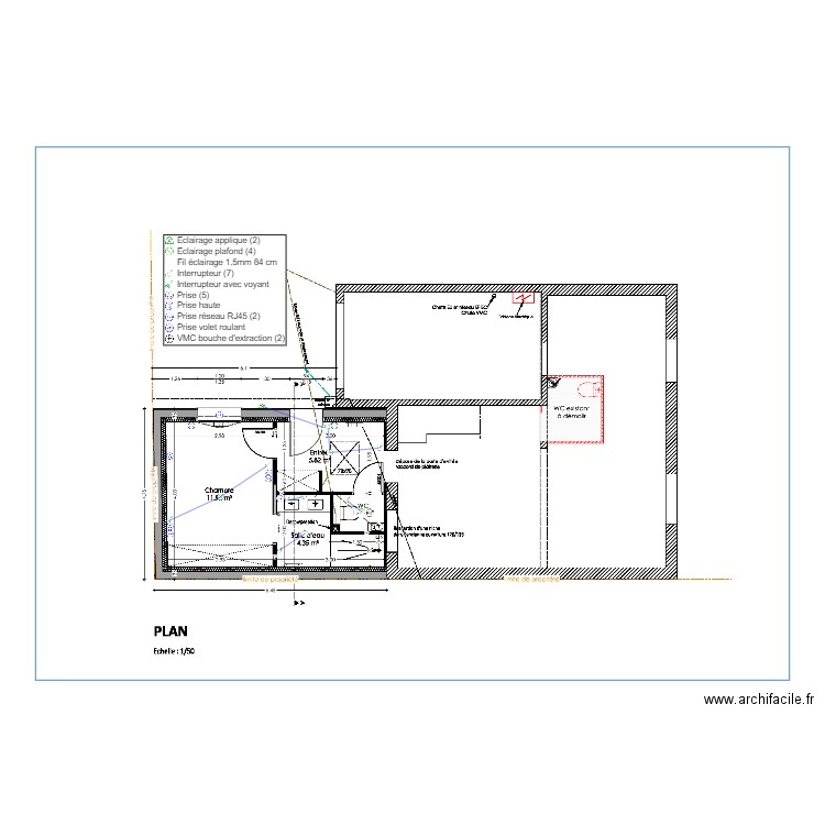 Plan électrique Bouvier. Plan de 0 pièce et 0 m2