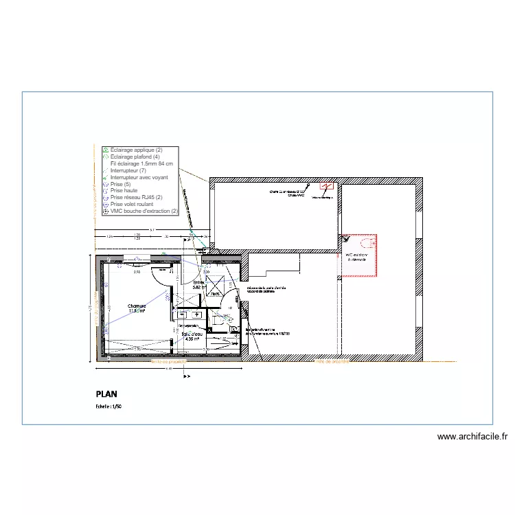 Plan &eacute;lectrique Bouvier. Plan de 