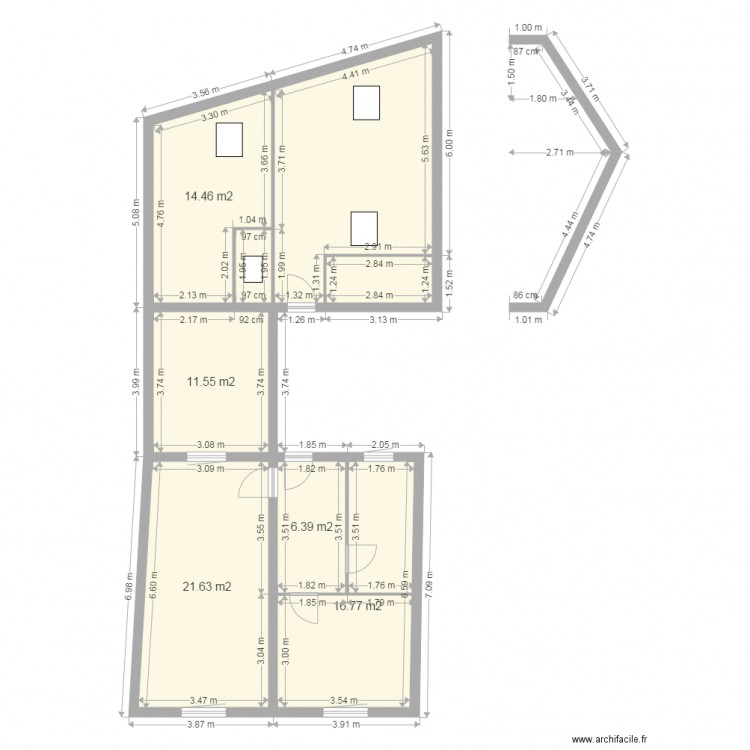 etage 2 . Plan de 0 pièce et 0 m2