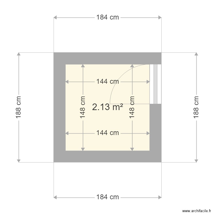 PH 3 WC Couloir 1. Plan de 0 pièce et 0 m2