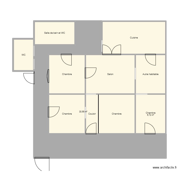 maison familiale avant travaux 14. Plan de 11 pièces et 103 m2