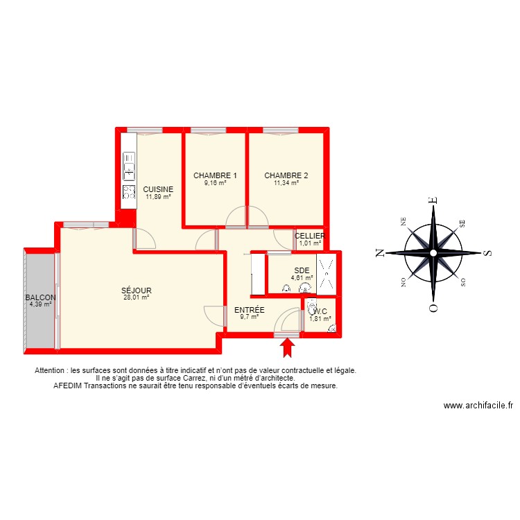 BI 11556 - . Plan de 11 pièces et 86 m2