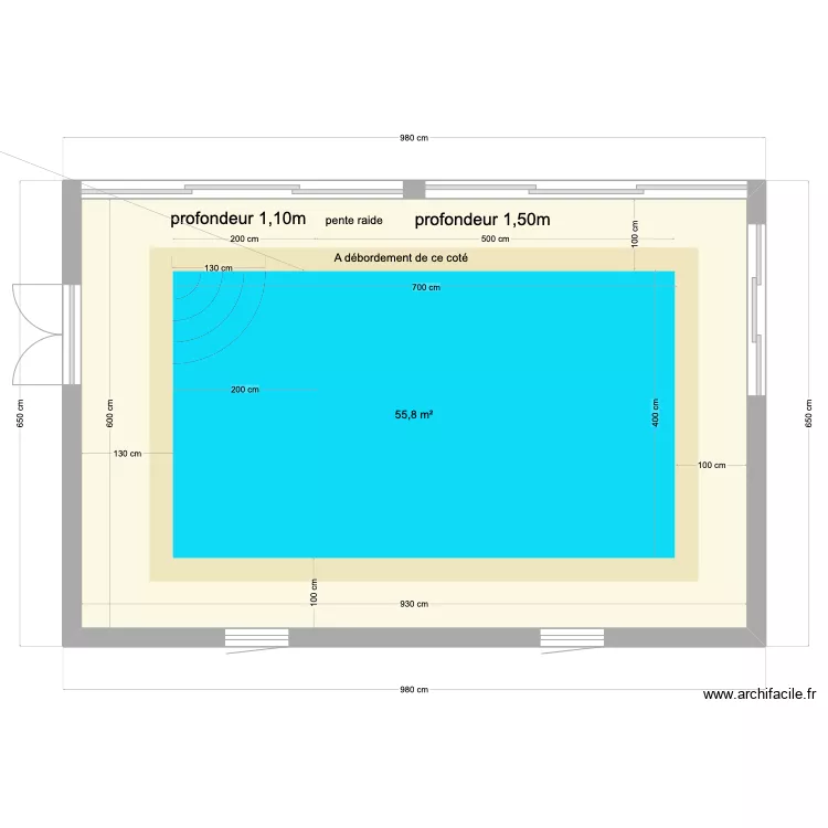 piscine hames. Plan de 