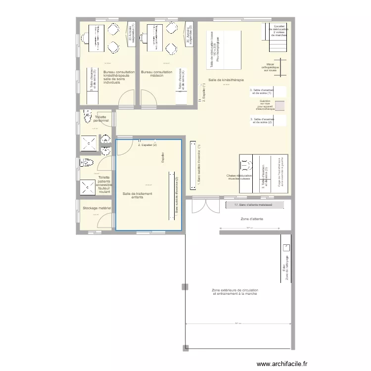 Service kinésithérapie Hôpital Karusi équipé GTS . Plan de Service kinésithérapie Hôpital Karusi équipé GTS . Plan de