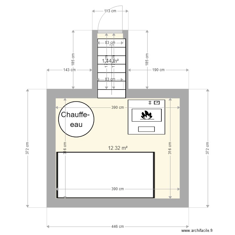 Chaufferie. Plan de 0 pièce et 0 m2