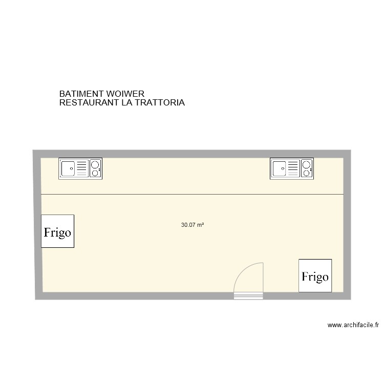 BATIMENT WOIWER RESTAURANT LA TRATTORIA. Plan de 0 pièce et 0 m2