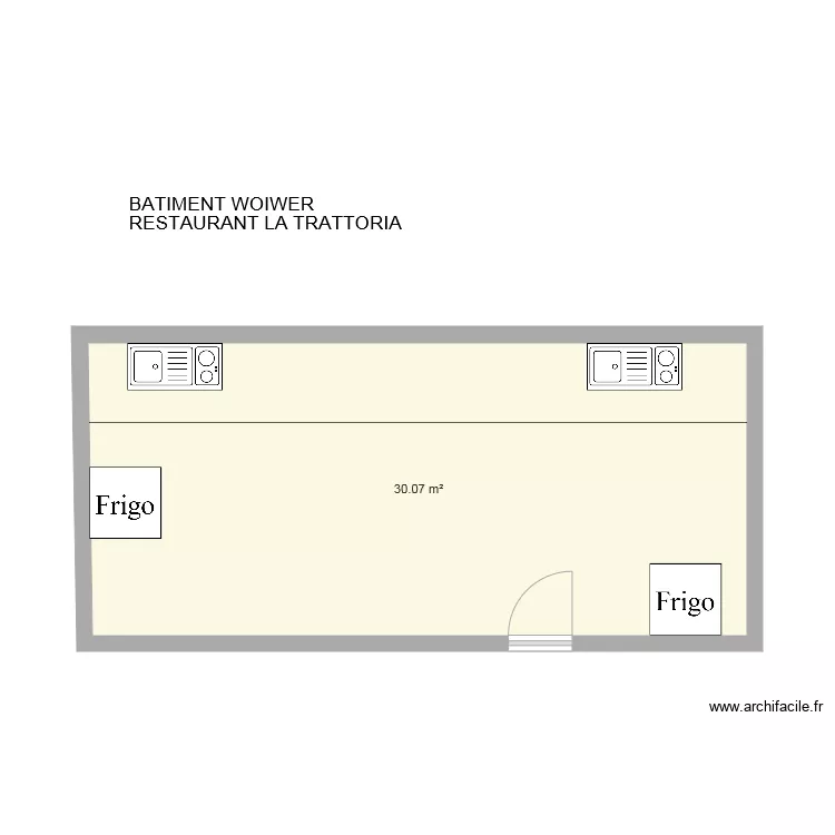 BATIMENT WOIWER RESTAURANT LA TRATTORIA. Plan de BATIMENT WOIWER RESTAURANT LA TRATTORIA. Plan de