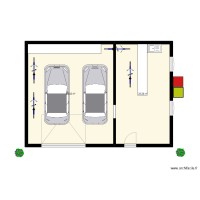 Plan double garage atelier intérieur 2
