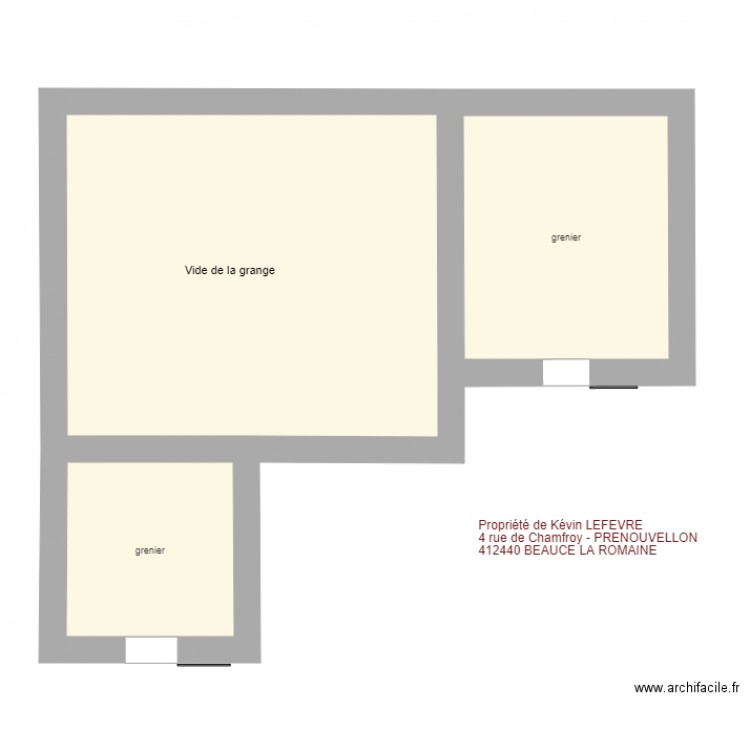 ETAGE AVANT TRAVAUX. Plan de 0 pièce et 0 m2