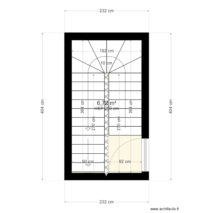 ITTEVILLE Cage Escalier. Plan de 0 pièce et 0 m2