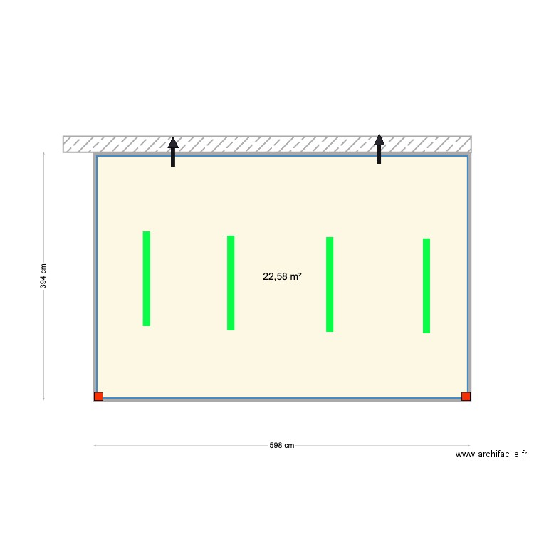 Julianna Rocha. Plan de 1 pièce et 23 m2