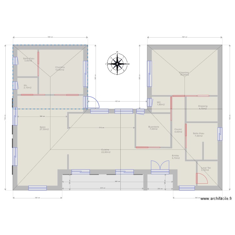 maison U 120m2 Penestin couverture. Plan de 0 pièce et 0 m2