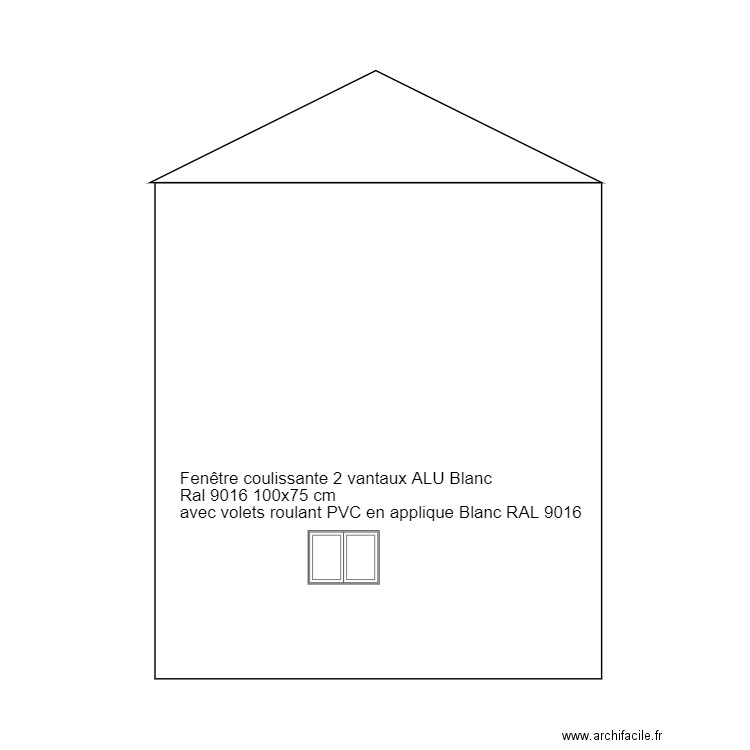 Plan facade sud . Plan de 0 pièce et 0 m2