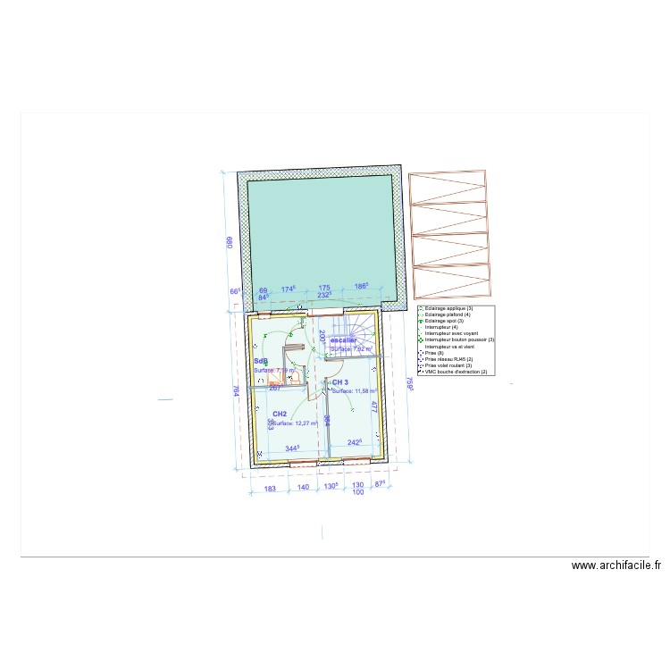 villa etage Myriam. Plan de 0 pièce et 0 m2