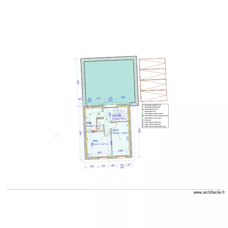 villa etage Myriam. Plan de villa etage Myriam. Plan de
