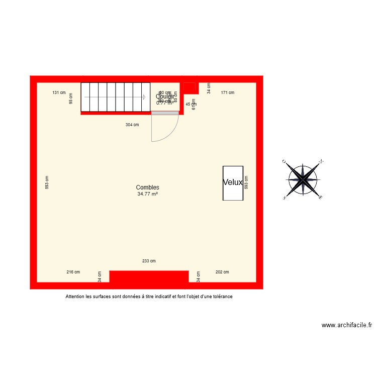 BI 4765 Comble coté. Plan de 0 pièce et 0 m2