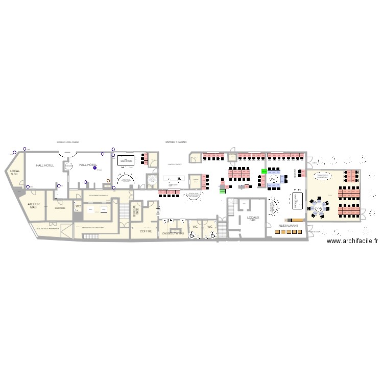 Plan de salle RDC  14 janvier 2020. Plan de 0 pièce et 0 m2