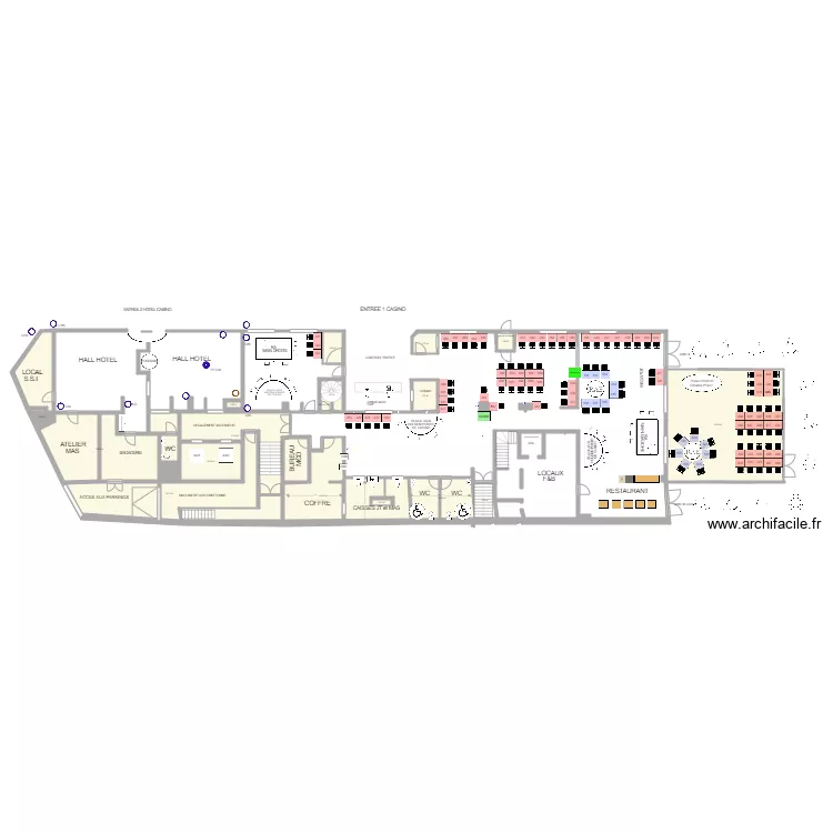Plan de salle RDC  14 janvier 2020. Plan de 