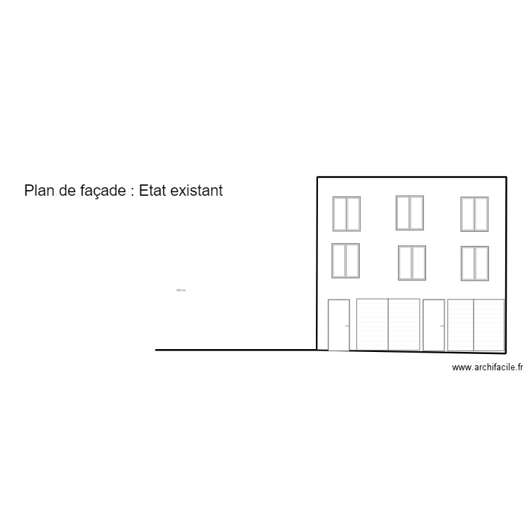 DP3 plan de coupe projet jean jaures existant. Plan de 1 pièce et 58 m2