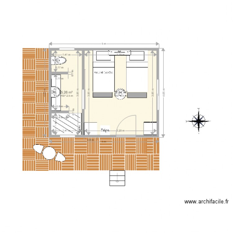 casita. Plan de 0 pièce et 0 m2