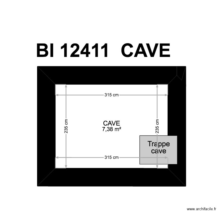 BI 12411. Plan de 33 pièces et 168 m2